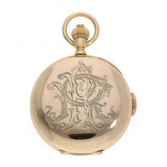 Swiss 18 Carat gold chronograph Anker chronometer Circa 1890