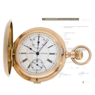 German 14 carat gold historically interesting hunter case watch Circa 1908
