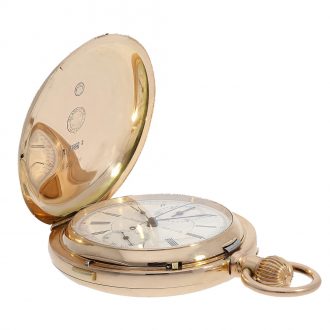 German 14 carat gold historically interesting hunter case watch Circa 1908