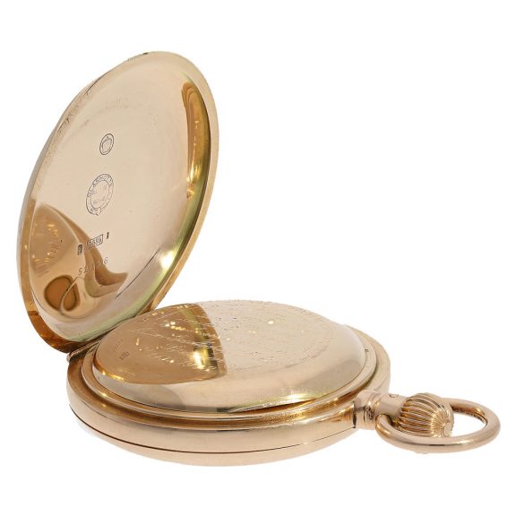 German 14 carat gold historically interesting hunter case watch Circa 1908 German 14 carat gold historically interesting hunter case watch Circa 1908