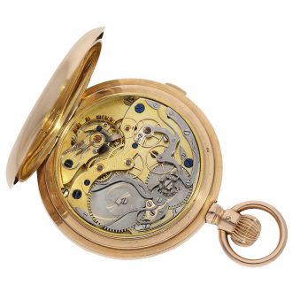 German 14 carat gold historically interesting hunter case watch Circa 1908