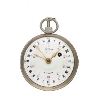 French silver verge watch with extremely rare dial Circa 1795