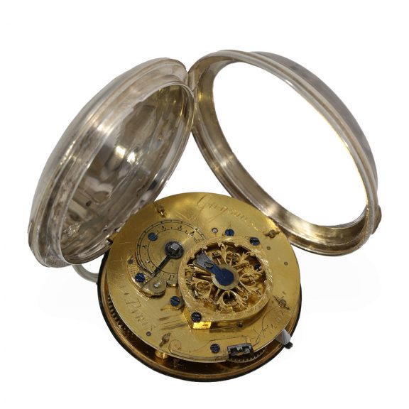 French silver verge watch with extremely rare dial Circa 1795 French silver verge watch with extremely rare dial Circa 1795