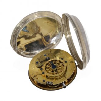 French silver verge watch with extremely rare dial Circa 1795 French silver verge watch with extremely rare dial Circa 1795