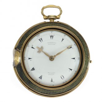 English museum coach clock with self strike and verge escapement Circa 1790