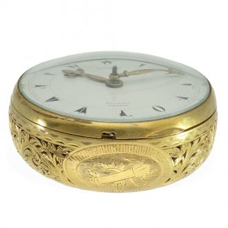 English museum coach clock with self strike and verge escapement Circa 1790 English museum coach clock with self strike and verge escapement Circa 1790