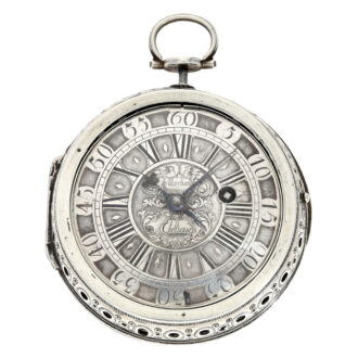 Swiss silver verge with repeating hours and quarters Circa 1700