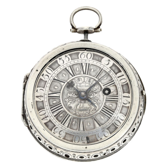 Swiss silver verge with repeating hours and quarters Circa 1700