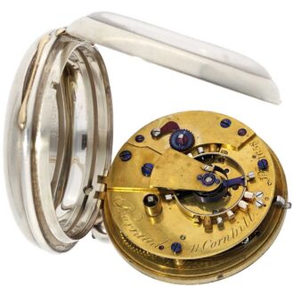 English silver precision open faced pocket watch Circa 1851