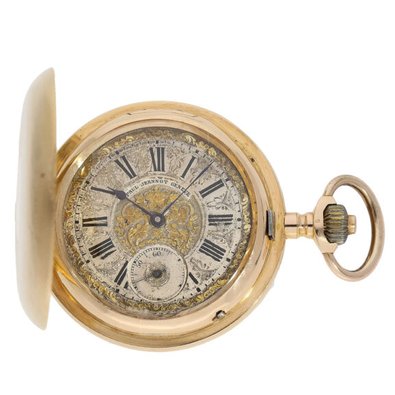 Heavy Swiss hunting cased pocket watch “Chromometre” Circa 1880