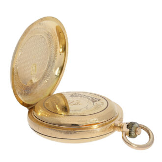 The case and movement have matching numbers and the dial and dust cover are signed