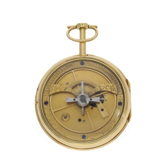 Swiss 18 carat gold watch with unususal seconde morte complication Circa 1790 Swiss 18 carat gold watch with unususal seconde morte complication Circa 1790