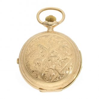 Exceptionally heavy astronomical Swiss 18 Carat gold full hunter cased watch Circa 1890
