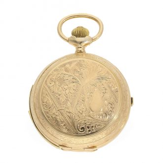 Exceptionally heavy astronomical Swiss 18 Carat gold full hunter cased watch Circa 1890