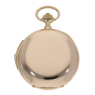 German 14 carat gold hunter case watch with repeater Circa 1920