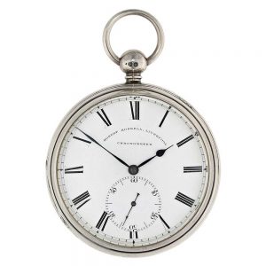 English heavy silver imposing pocket chronometer Circa 1845