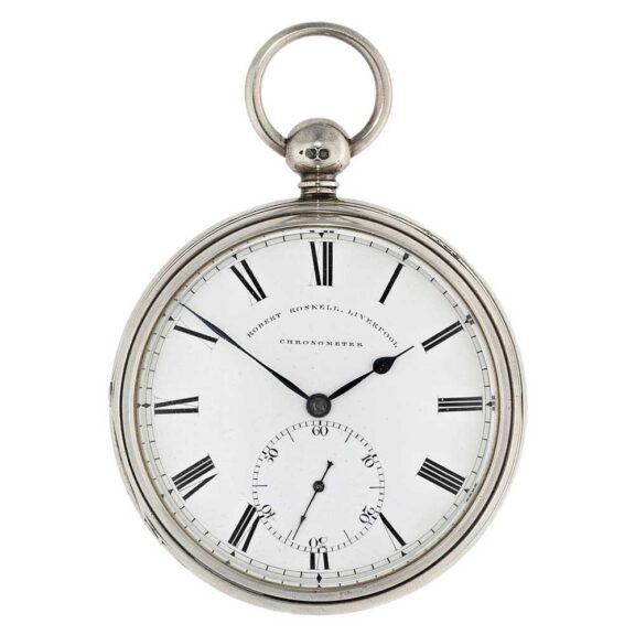 English heavy silver imposing pocket chronometer Circa 1845