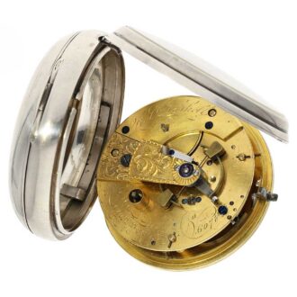 English heavy silver imposing pocket chronometer Circa 1845
