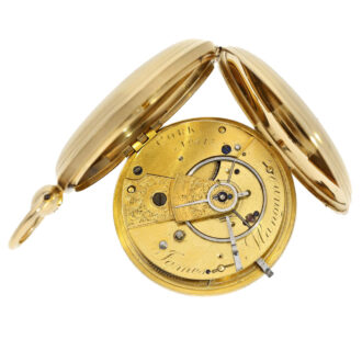 Irish very rare blind man's 18 K gold pocket watch Circa 1840