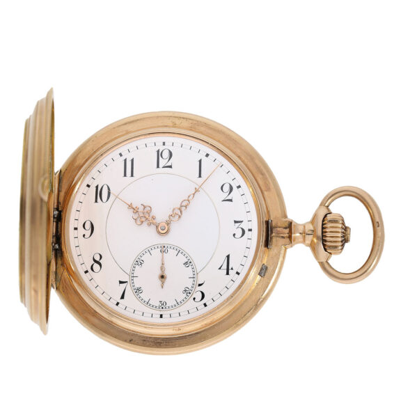German 14 Carat gold pocket watch with lever escapement Circa 1903