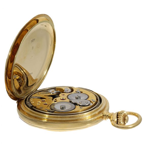 Swiss 18 carat gold full hunter case pocket watch Circa 1910 Swiss 18 carat gold full hunter case pocket watch Circa 1910