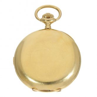 Swiss 18 carat gold full hunter case pocket watch Circa 1910
