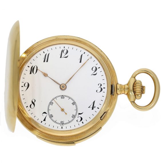 Swiss 18 Carat gold watch with minute repeater