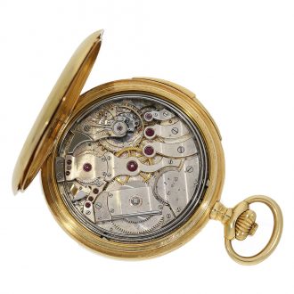 Swiss 18 Carat gold watch with minute repeater