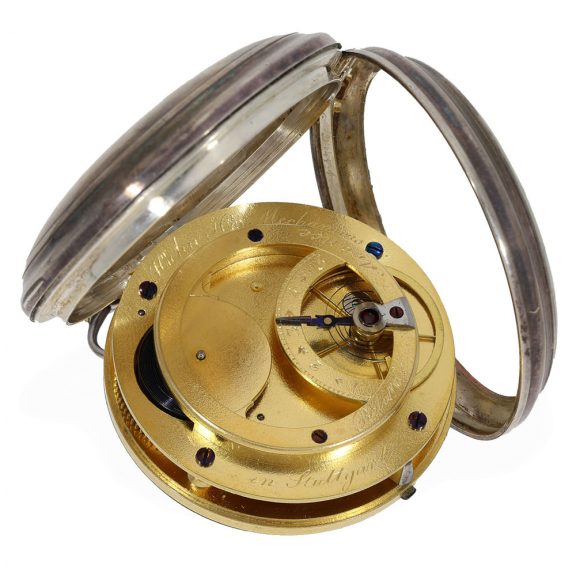 German silver calendar watch with cylinder escapement Circa 1800 German silver calendar watch with cylinder escapement Circa 1800