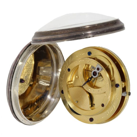 German silver calendar watch with cylinder escapement Circa 1800 German silver calendar watch with cylinder escapement Circa 1800