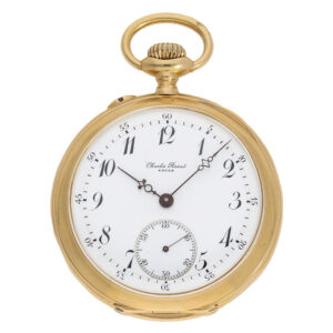 Swiss rifleman's watch with 18 Carat gold open faced case Circa 1904