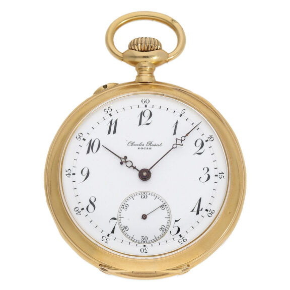 Swiss rifleman's watch with 18 Carat gold open faced case Circa 1904