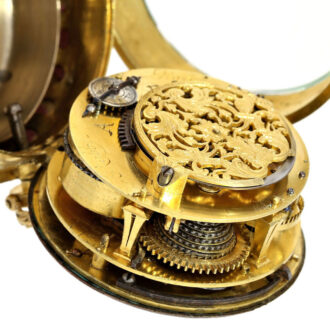 French gilt quarter repeating repoussé watch Circa 1720