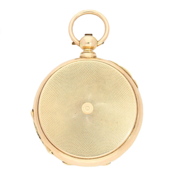 Heavy Swiss gold hunting cased pocket watch Circa 1865 Heavy Swiss gold hunting cased pocket watch Circa 1865