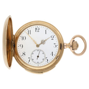 Swiss 14K gold minute repeating pocket watch Circa 1890