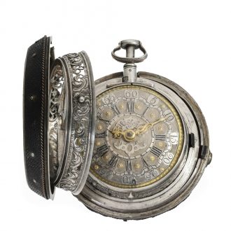 German silver large museum quality Friedberg pocket watch Circa 1730