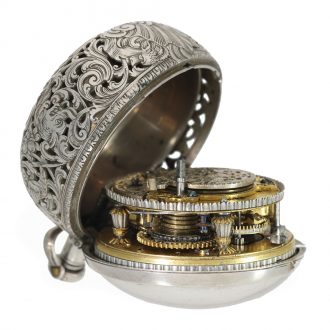 German silver large museum quality Friedberg pocket watch Circa 1730