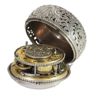 German silver large museum quality Friedberg pocket watch Circa 1730