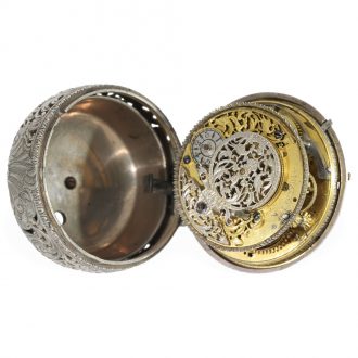 German silver large museum quality Friedberg pocket watch Circa 1730