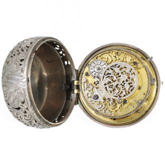 German silver large museum quality Friedberg pocket watch Circa 1730