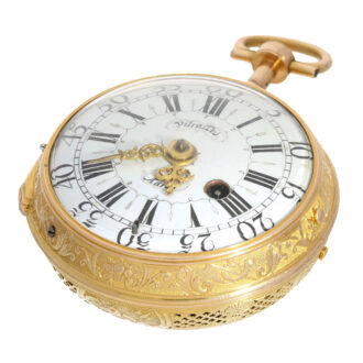 Splendid French gold repeating a toc verge watch Circa 1740