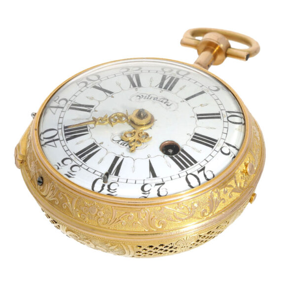Splendid French gold repeating a toc verge watch Circa 1740 Splendid French gold repeating a toc verge watch Circa 1740