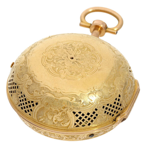 Splendid French gold repeating a toc verge watch Circa 1740 Splendid French gold repeating a toc verge watch Circa 1740