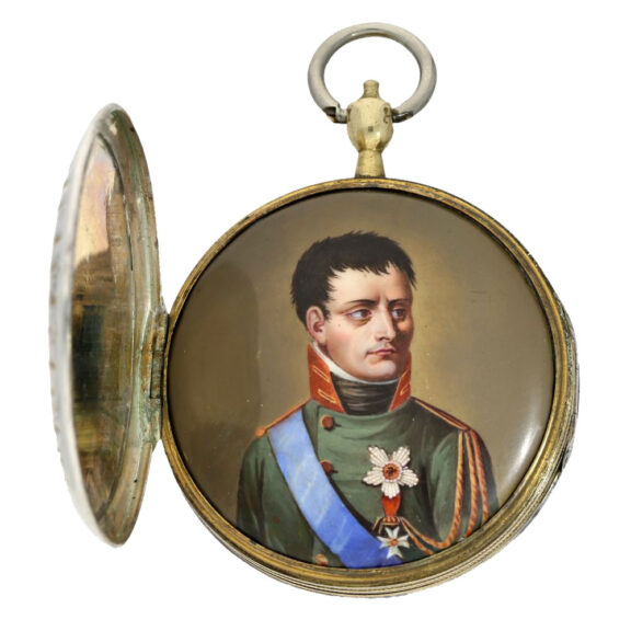 French verge watch with hidden Napoleon portrait Circa 1807 French verge watch with hidden Napoleon portrait Circa 1807