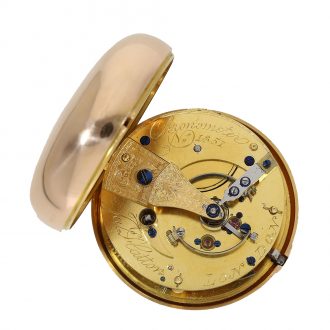 English 18 Carat gold pair cased pocket chronometer Circa 1805