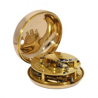 English 18 Carat gold pair cased pocket chronometer Circa 1805