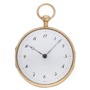 Swiss 18 Carat gold pocket watch with Grande Sonnerie Circa 1800