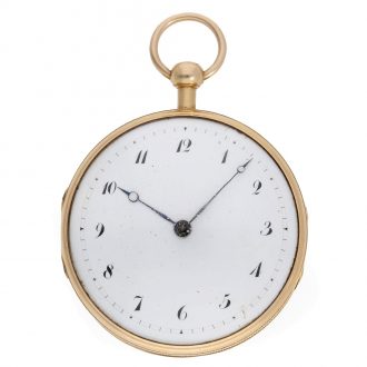 Swiss 18 Carat gold pocket watch with Grande Sonnerie Circa 1800