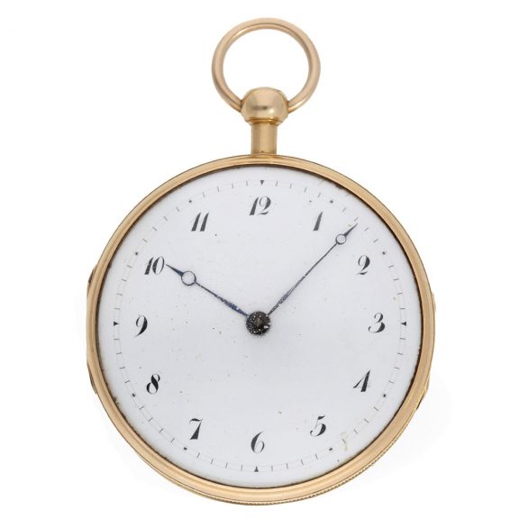 Swiss 18 Carat gold pocket watch with Grande Sonnerie Circa 1800
