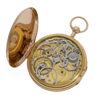 Swiss 18 Carat gold pocket watch with Grande Sonnerie Circa 1800
